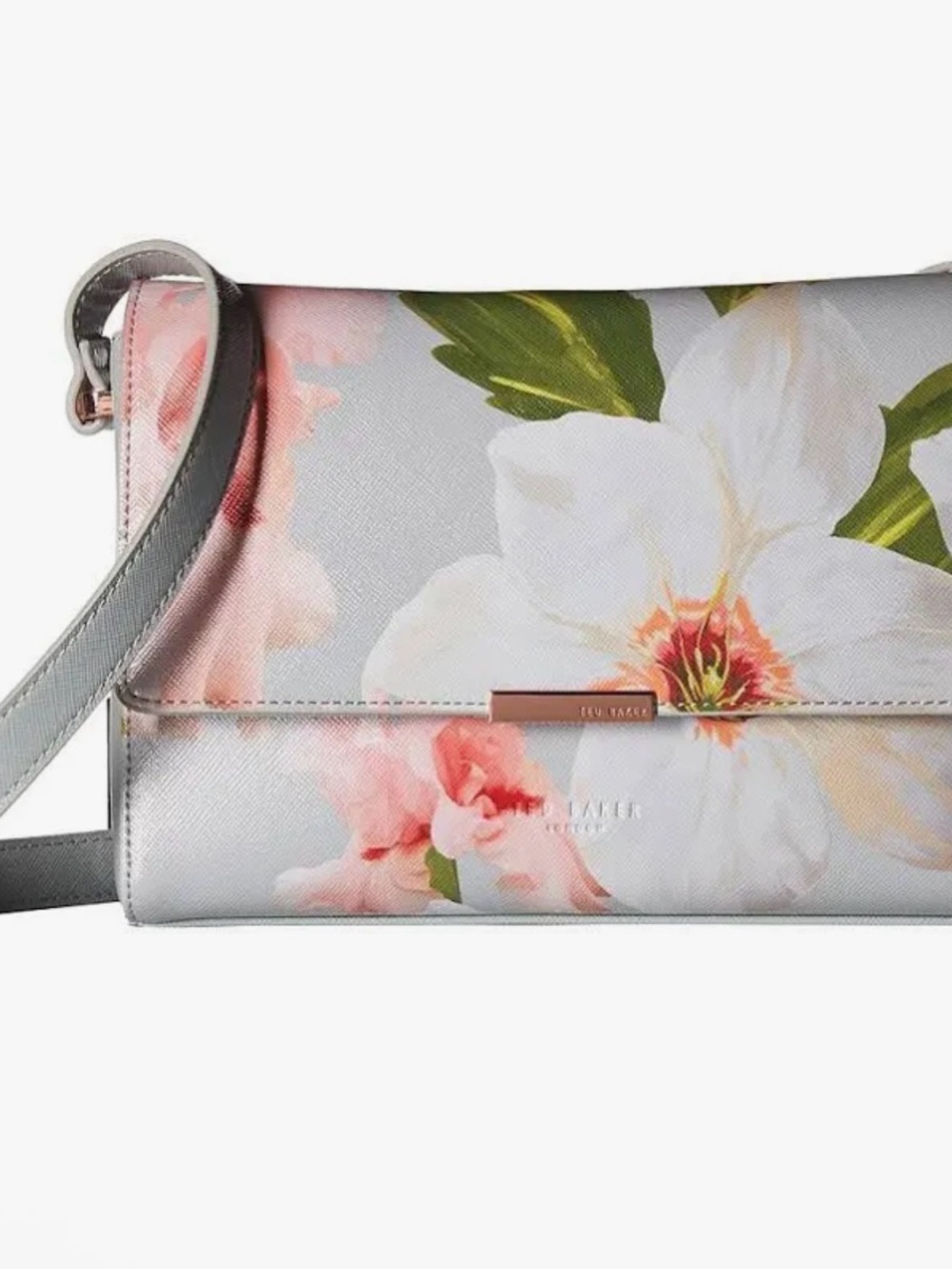 Ted Baker Prim Chatsworth Bloom Crossbody Bag Mid Grey Floral